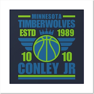 Minnesota Timberwolves Conley Jr 10 Basketball Retro Posters and Art